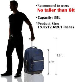 img 3 attached to WEISHENGDA Wheeled Rolling Backpack Teenagers Backpacks and Laptop Backpacks