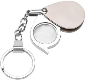 img 3 attached to maxgoods 8X Mini Portable Folding Metal Magnifier Loupe Keychain: A Handy Key Ring Magnifying Eye Glass Lens