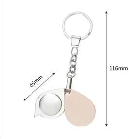 img 2 attached to maxgoods 8X Mini Portable Folding Metal Magnifier Loupe Keychain: A Handy Key Ring Magnifying Eye Glass Lens