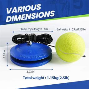 img 3 attached to 🎾 MORWIN Tennis Trainer Rebound Ball Iron Base: Ultimate Singles Training Tool for Kids & Adults – Enhance Your Tennis Practice with Heavy 2.2LB Weight & 2PCS Balls!