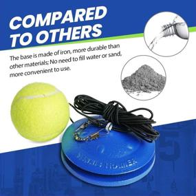 img 1 attached to 🎾 MORWIN Tennis Trainer Rebound Ball Iron Base: Ultimate Singles Training Tool for Kids & Adults – Enhance Your Tennis Practice with Heavy 2.2LB Weight & 2PCS Balls!