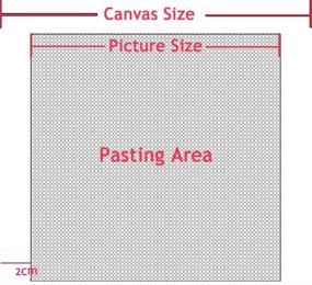 img 1 attached to 🎨 OneHippo 5Pcs/Lot 30x40CM Diamond Painting Canvas Embroidery Canvas with Adhesive Round/Square Blank Grid Canvas for Private Customization