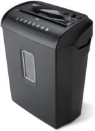 aurora au608mb micro-cut paper credit card shredder with 3.5-gallon wastebasket, 4-minute continuous running time, high security level p-4 logo