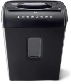 img 3 attached to Aurora AU608MB Micro-Cut Paper Credit Card Shredder with 3.5-Gallon Wastebasket, 4-Minute Continuous Running Time, High Security Level P-4