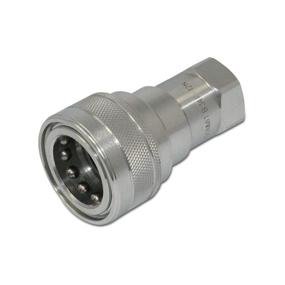 img 1 attached to 💧 Hydraulic Coupling Coupler with ISO Disconnect - Optimal for Hydraulics, Pneumatics & Plumbing