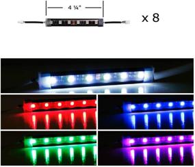 img 3 attached to Enhance Your Ride with the iJDMTOY 8pcs RGB Multi-Color LED Light Motorcycle Ground Effect Underbody Lighting Kit: Complete with Wireless Remote Control