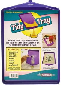 img 3 attached to Tidy Crafts Tidy Tray-Large 10-inch by 14-inch by .875-inch; Ideal for Glitter, Beads, and Embossing Powder