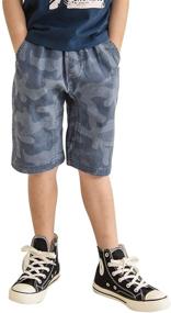 img 2 attached to Comfortable and Convenient: CUNYI Boys' Cotton Pull-On Shorts with Buckle Closure