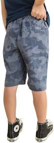 img 1 attached to Comfortable and Convenient: CUNYI Boys' Cotton Pull-On Shorts with Buckle Closure