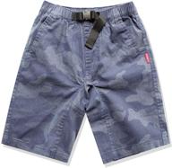 comfortable and convenient: cunyi boys' cotton pull-on shorts with buckle closure logo