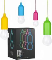 🌲 fomlight kids lights for treehouse playhouse: safe & bright hanging lamps with pull chain - battery operated, ideal for classroom, bedroom, backyard camping indoor outdoor - set of 4 логотип