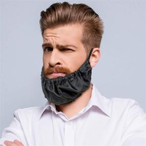 img 3 attached to 🏻 Black 9-Piece Beard Bandana Beard Covers Facial Apron Caps Guard Bedtime Bib - Ultimate Facial Hair Protection!