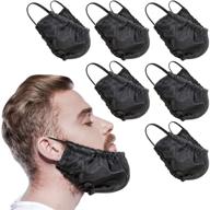 🏻 black 9-piece beard bandana beard covers facial apron caps guard bedtime bib - ultimate facial hair protection! logo