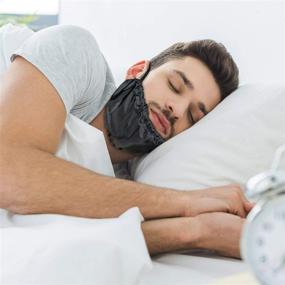 img 2 attached to 🏻 Black 9-Piece Beard Bandana Beard Covers Facial Apron Caps Guard Bedtime Bib - Ultimate Facial Hair Protection!