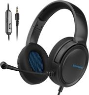 gaming headset for ps4 ps5 pc xbox one - binnune game headset with microphone for playstation 4 xbox 1 - audifonos gamer headphones with mic logo