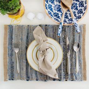 img 1 attached to 🍽️ Enhance Your Dining Décor with Chardin Home Friendly Denim Placemats