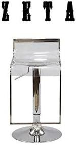 img 1 attached to Single South Mission Zeta Contemporary Acrylic Clear Bar Stool