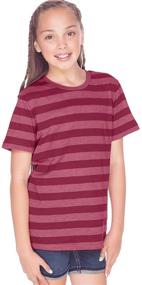 img 1 attached to 👕 Striped Jersey Sleeve Heather Boys' Tops, Tees & Shirts by Kavio