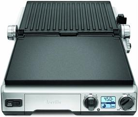 img 1 attached to Breville BGR820XL Smart Grill: The Ultimate Electric Countertop Grill for Unmatched Grilling, Brushed Stainless Steel Powerhouse