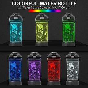 img 2 attached to Lightzz Kids Water Bottle with Glowing 3D Game Console LED Light - BPA-Free Tritan - Travel Cup Gift for Back to School, Boys, Girls, Children - Ideal for Holiday, Camping, Picnic - 14 Oz