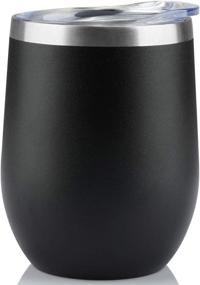 img 3 attached to 🍷 Set of 6 Stainless Steel Wine Tumblers - 12 OZ, Double Wall Vacuum Insulated Travel Cup with Lid for Coffee, Wine, Cocktails, Ice Cream... (Combo Color 6 Pack)