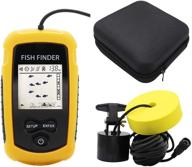 🎣 ricank portable fish finder: ultimate fishing companion with hard travel case and lcd display logo