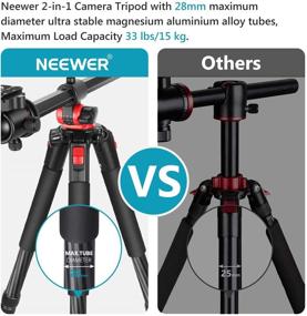 img 3 attached to Neewer Carbon Fiber Camera Tripod Monopod with 360 Degree Rotatable Center Column - Lightweight and Portable, 72.4 inches/184 Centimeters, Ball Head for DSLR Camera Camcorder up to 33 pounds
