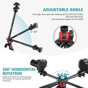 img 2 attached to Neewer Carbon Fiber Camera Tripod Monopod with 360 Degree Rotatable Center Column - Lightweight and Portable, 72.4 inches/184 Centimeters, Ball Head for DSLR Camera Camcorder up to 33 pounds