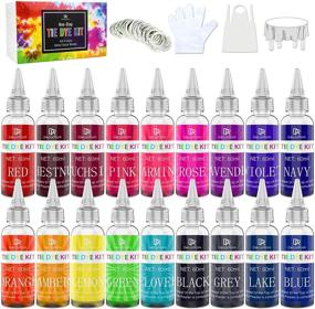 img 4 attached to 🎨 All-in-One Tie-Dye Kit - 18 Color Fabric Tie Dye Kits for DIY Textile Painting - Complete Set for Shirt, Hoodie, Fabric Art - Party Supplies, Handmade Crafts for Adults and Kids