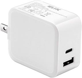 img 4 attached to 🔌 Мощный и эффективный зарядный устройство для стены с USB Type C: 30W 2 порта складной быстрых зарядок с 18W USB C адаптером питания для iPhone, iPad Pro, MacBook Pro, Galaxy S10, Pixel, LG, Nexus и других устройств.