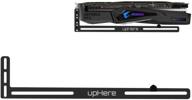 🖥️ uphere graphics card gpu brace support bracket - anodized aluminum, single or dual slot cards (black), gl05 logo