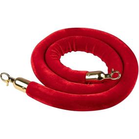 img 1 attached to Red Velvet Stanchion Rope Polished
