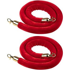 img 4 attached to Red Velvet Stanchion Rope Polished