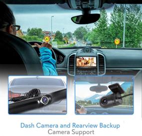 img 3 attached to Enhanced Pyle 7-Inch Double-DIN Car Stereo Receiver with Bluetooth, Dash Cam Recorder, Backup Camera Monitor, TFT/LCD Monitor, CD/DVD Player, Disc/MP3/MP4/USB/SD/AM/FM - NO Navigation Disc Included