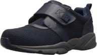 propet stability strap sneaker black men's shoes in athletic logo