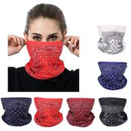 🧣 versatile paisley magic headband scarf face cover for outdoor activities: dust & wind protection, uv resistance, high elasticity - pack of 6 logo