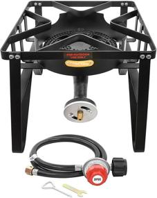 img 4 attached to 🔥 Concord Deluxe Banjo Single Propane Burner: 200,000 BTU Portable Outdoor Stove for Camping Cooking and Home Brewing with 16" Square Design for Making Sauces