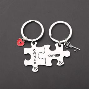 img 3 attached to 🔐 MAOFAED Couple Matching Keychain Set - Owner and Owned Keychain, BDSM Gifts, Daddydom Gift, DDLG Gifts, Babygirl Gift, Couple Gift