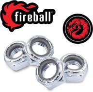 🔥 enhance your skateboarding performance with fireball dragon axle nuts - 4-pack truck hardware nuts logo