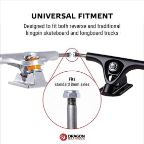 img 3 attached to 🔥 Enhance Your Skateboarding Performance with Fireball Dragon Axle Nuts - 4-Pack Truck Hardware Nuts