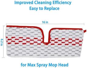 img 1 attached to 🧹 HALIEVE 4 Pack Washable Microfiber Mop Refills - Perfect Fit for Max Spray Mop Pad Replacement Head