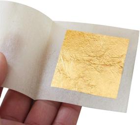 img 2 attached to 🌟 KINNO Edible Gold Leaf Sheets: 30 Sheets of 24K Yellow Real Gold for Makeup, Spa, Crafts, Gilding, Art, Bakery Food and Drink Decorations - Cake, Dessert, Coffee or Wine