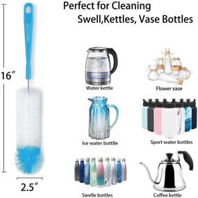 img 1 attached to 🧼 Bottle Brush Cleaner 5 Pack: Ultimate Cleaning Set for Water Bottles, Straws, and More!