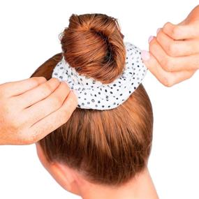 img 2 attached to 🧖 Kitsch Microfiber Hair Drying Scrunchies: Frizz-Free, Heatless Hair Towel Drying, Large Thick Ponytail Holder, 2 Pack (Micro Dot)