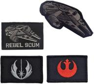 🌟 odsp star wars tactical patches set - 4 embroidered morale patches with hook and loop fastener logo