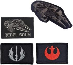 img 4 attached to 🌟 ODSP Star Wars Tactical Patches Set - 4 Embroidered Morale Patches with Hook and Loop Fastener