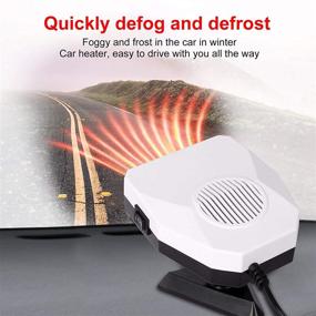 img 1 attached to Fast Heating Portable Car Heater 12V 150W - Defroster & Defogger, 2 in 1 Cooling Fan - Winter Car Heater, Easy Plug Into Cigarette Lighter