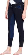 👖 stylish equine couture ladies blakely full seat breeches with contrast saddle stitch - a perfect blend of fashion and function logo