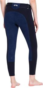 img 1 attached to 👖 Stylish Equine Couture Ladies Blakely Full Seat Breeches with Contrast Saddle Stitch - A Perfect Blend of Fashion and Function