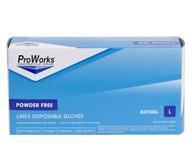 🧤 powder-free large disposable latex gloves – industrial grade (pack of 100) – 9.5&#34; length – hospeco gl-l105f logo